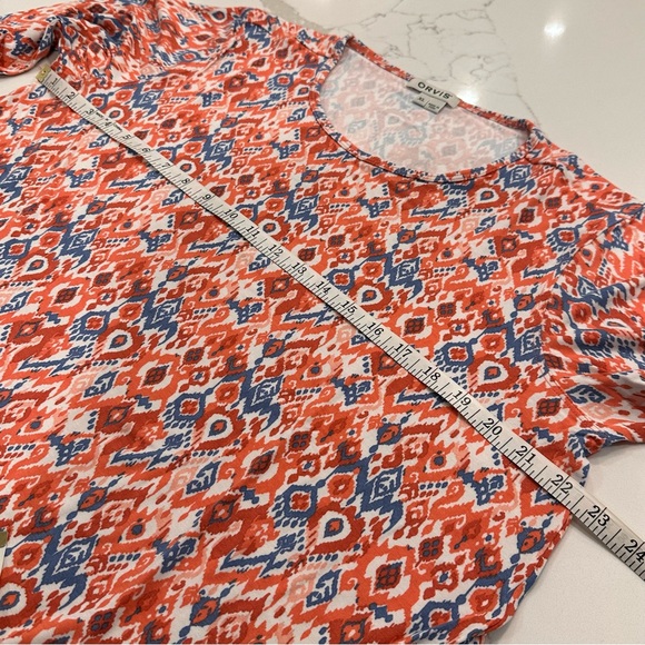 Orvis Womens Ikat 3/4 Sleeve Tee Shirt Tunic Size XL Colorful Modal Stretch NWT - Picture 13 of 14